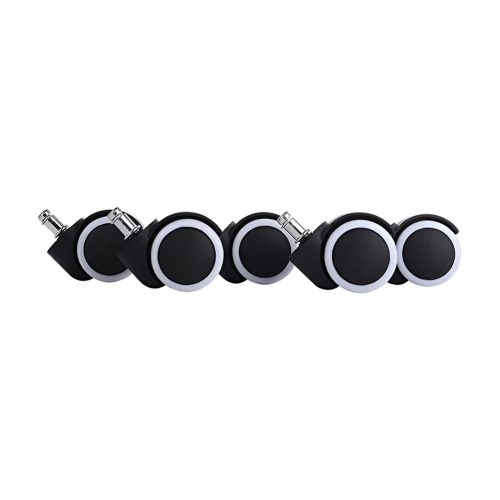 Ruedas para sillas de oficina blancas de silicona set de 5 Rayoshop