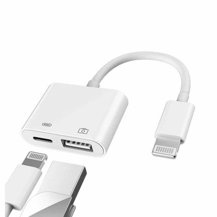 Adaptador Lightning a doble Lightning y USB