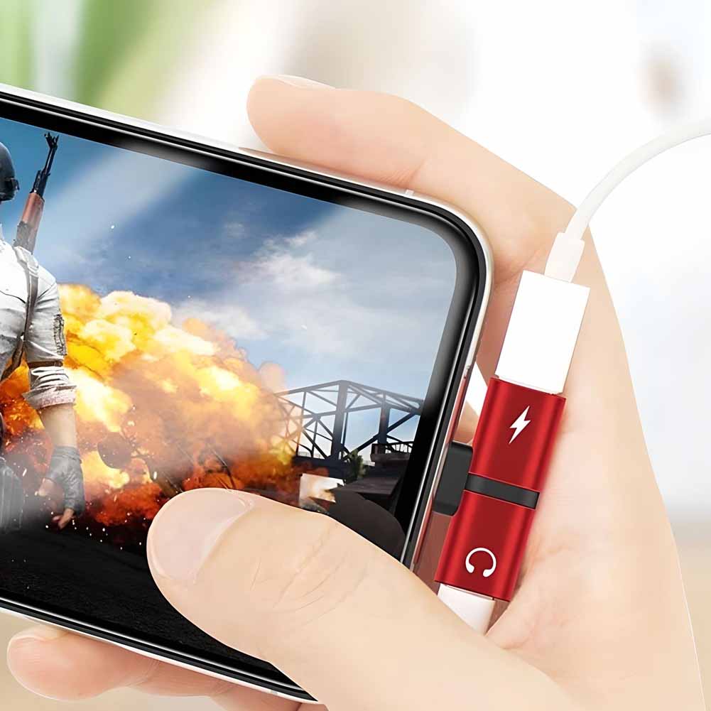 Adaptador Lightning carga y audífonos Rayoshop