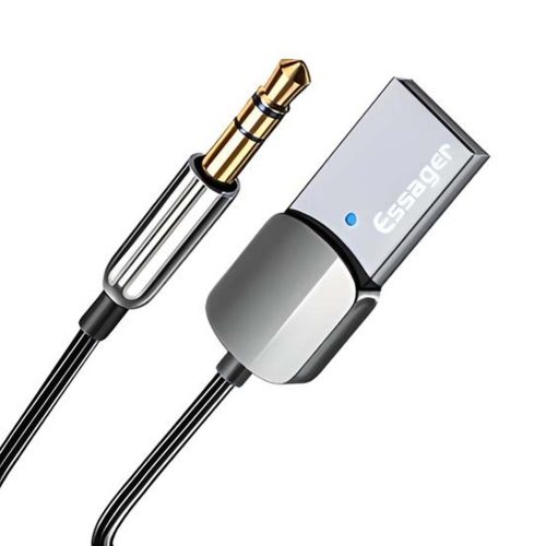 Transmisor Bluetooth Auto USB A Auxiliar 3.5 mm Essager - Rayoshop
