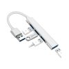 Hub 4 en 1 Adaptador Multipuertos USB a 4xUSB Slim Metalizado - imagen 3