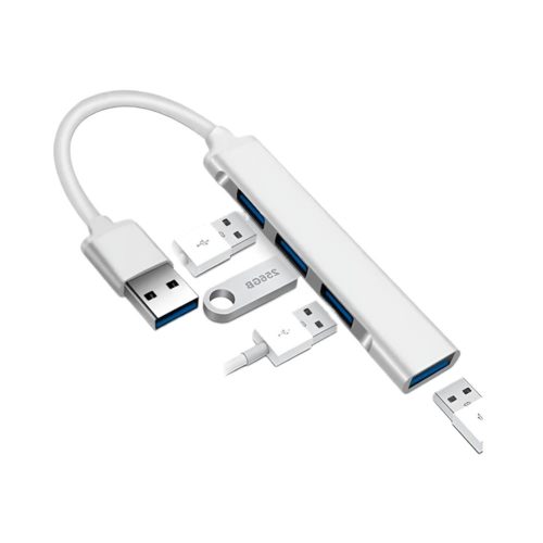 Hub 4 en 1 Adaptador Multipuertos USB a 4xUSB Slim Metalizado - imagen 3
