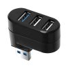 Hub 3 en 1 Adaptador Multipuertos USB a 3xUSB Base Giratoria 180° - imagen 4