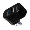 Hub 3 en 1 Adaptador Multipuertos USB a 3xUSB Base Giratoria 180° - imagen 5