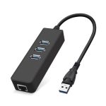 Adaptador USB Rayoshop - 4 Puertos, Ethernet, USB 3.0, Ideal Oficina