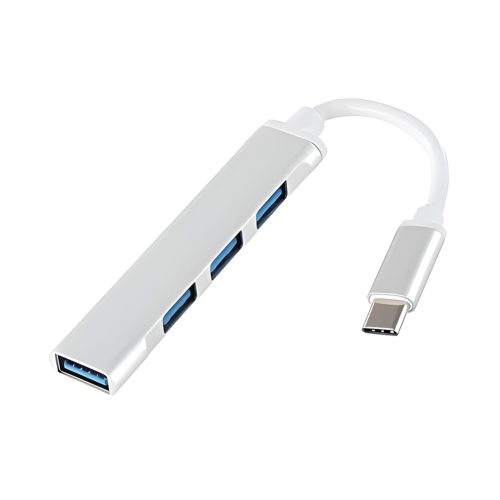 Hub 4 en 1 Adaptador Multipuertos USB-C a 4xUSB Slim Metalizado - imagen 2
