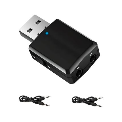 Receptor y transmisor de Audio B6 con Bluetooth 5,0, adaptador inalámbrico  USB Dongle 3,5mm