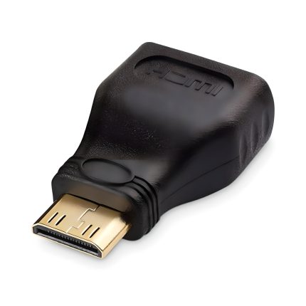 Imagen de un adaptador HDMI hembra a mini HDMI macho. rayoshop