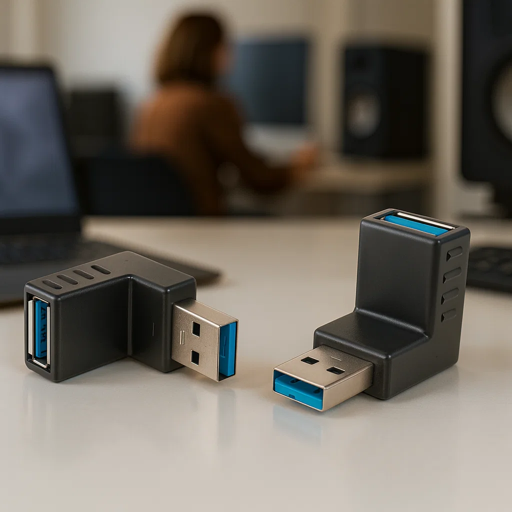 Adaptador USB macho a hembra 90 grados Rayoshop Chile