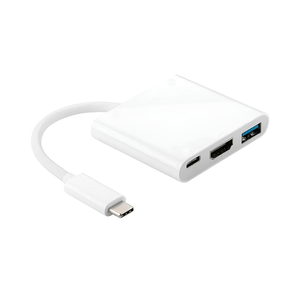 AD022-RY003 ADAPTADOR USB-C HDMI USB-C Y USB BLANCO (1)