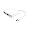 Hub 3 en 1 Adaptador Multipuerto USB-C a USB, HDMI y USB-C