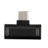 Adaptador splitter EON USB-C negro de aluminio con dos puertos USB-C hembra para carga, data y audio en Rayoshop Chile.