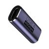 Adaptador EON USB-C hembra a hembra gris de metal con soporte USB 4 y transferencia de hasta 40 Gbps para conexiones de datos.