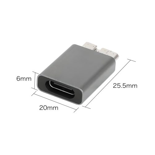 Adaptador USB MicroB a USB-C compatible discos duros Rayoshop
