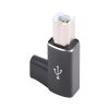 Adaptador USB-C a USB-B para Impresoras en negro, con cuerpo de aleación de aluminio, conexión Plug and Play e interfaz USB-C 3.0.