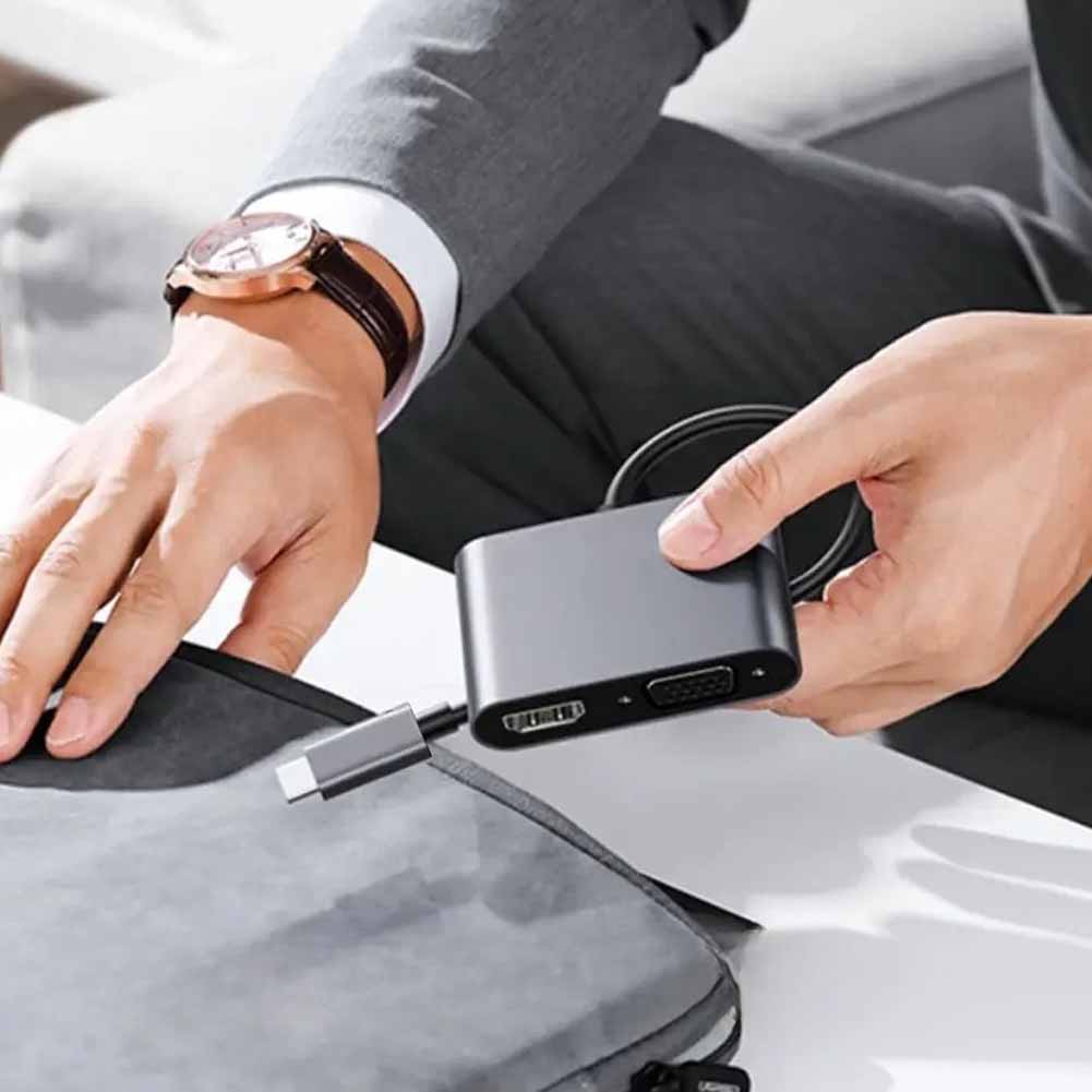 Adaptador USB-C a HDMI y VGA Rayoshop Chile
