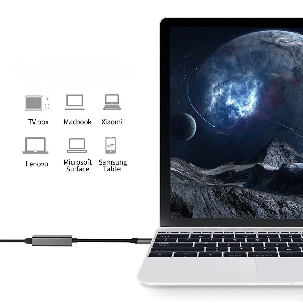 Conector Ethernet USB-C Rayo Shop EON 1 Gbps para PC/Mac