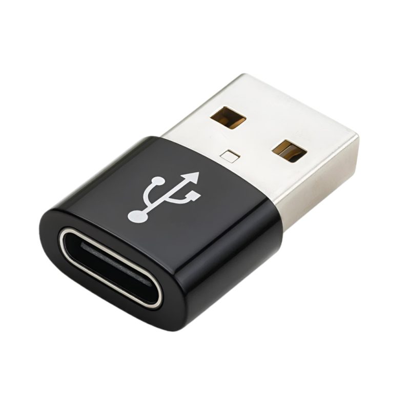 Adaptador USB a USB-C metálico color aluminio Rayoshop