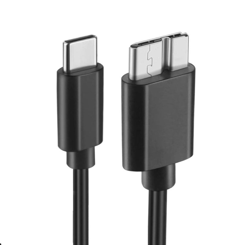 El cable USB-C a Micro-B Rayoshop, ideal para discos duros externos. ¡Compra el tuyo hoy!