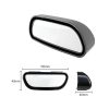 Espejo retrovisor reflector gran angular negro con vista ajustable de 360°, medidas de 110 mm y 43 mm para mejorar el ángulo lateral.