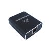 Adaptador Splitter Divisor RJ45 a Doble RJ45 EON negro, con 2 puertos RJ45 y soporte para red de 1000 Mbps.