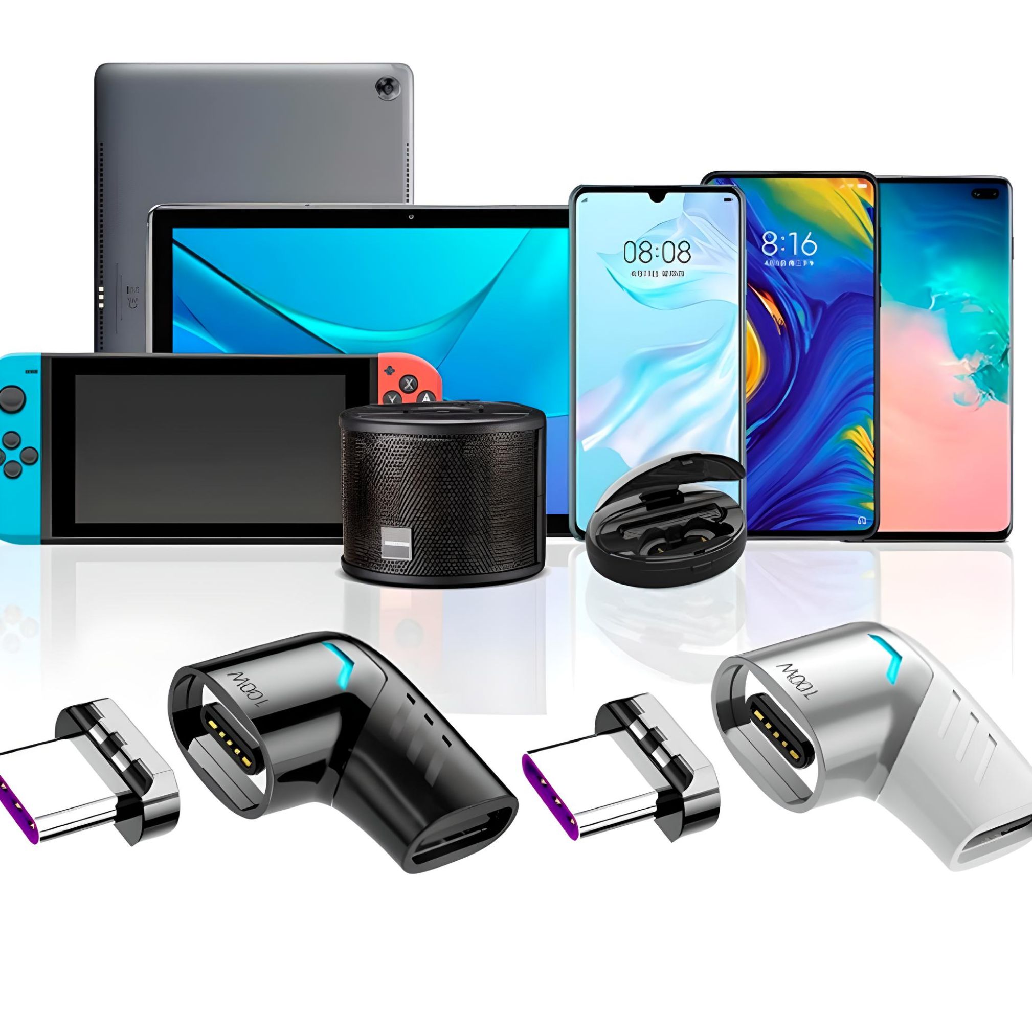 Rayoshop USB-C Magnético: Conexión sin Preocupaciones, Carga Potente Conecta tus dispositivos sin preocupaciones y experimenta la carga potente con nuestro adaptador magnético USB-C de 24 pines. Con capacidad de 100W, ofrece una experiencia de carga rápida y fiable. Rayoshop, donde la confianza se encuentra con la potencia.
