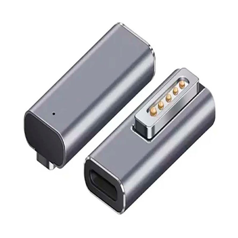 Imagen de un adaptador magnético USB-PD MagSafe para MacBook Pro, compatible con varios modelos de MacBook Pro. -rayoshop-