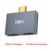 Adaptador USB-C 1 a 2 PD transferencia datos RayoShop de carga rápida