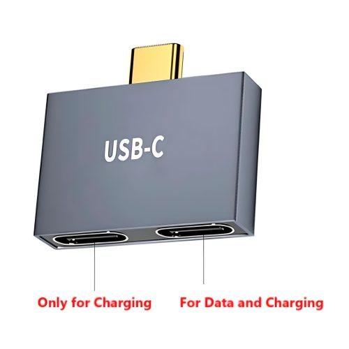 Adaptador USB-C 1 a 2 PD transferencia datos RayoShop de carga rápida