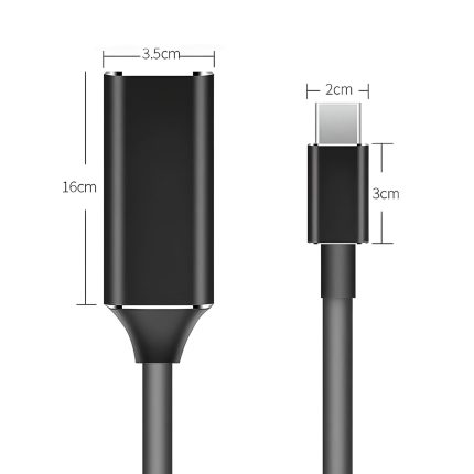 Adaptador USB C a HDMI 4K de Rayoshop. Permite conectar dispositivos con puerto USB C a pantallas HDMI con resolución 4K. Rayoshop