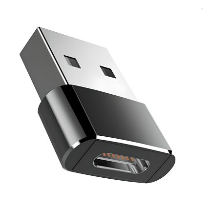Imagen de un adaptador USB3.0 OTG Tipo C, disponible en color negro. rayoshop