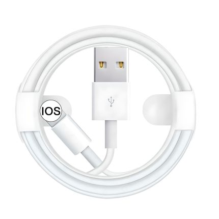 El cable USB carga rápida iPhone Rayoshop está diseñado para cargar tu iPhone de forma segura y eficiente.