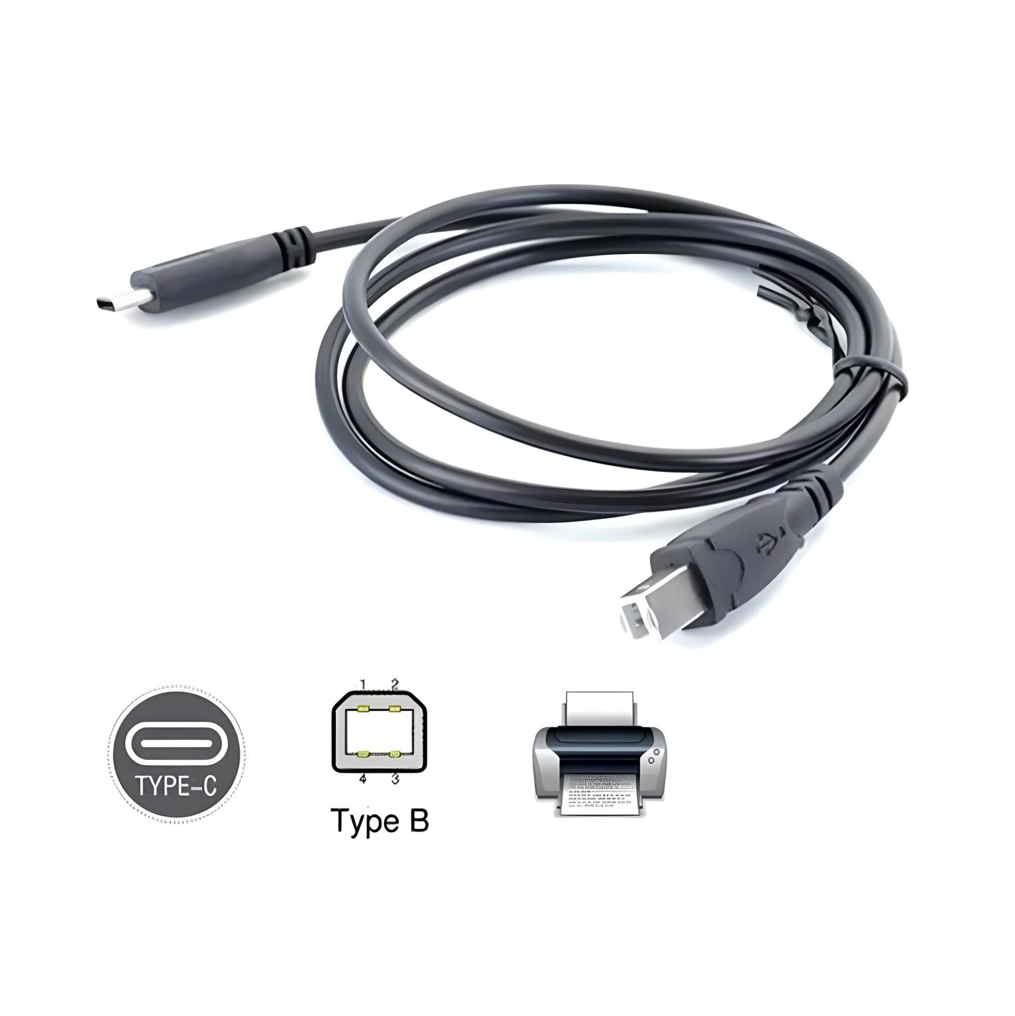 Cable USB Tipo C a USB B Impresora RayoShop: Rendimiento Confiable para tus Proyectos de Impresión Confía en el rendimiento confiable del Cable USB Tipo C a USB B Impresora de RayoShop para tus proyectos de impresión. Este cable garantiza una conexión sin fallos, permitiéndote imprimir documentos y fotos con la calidad que necesitas.