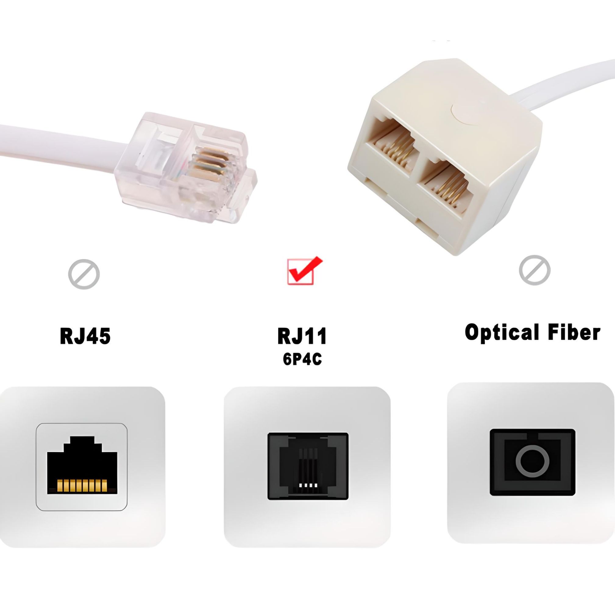 Divisor Teléfono RJ11 2 Vías Marfil RayoShop: Expansión Rápida para tu Infraestructura Telefónica Acelera la expansión de tu infraestructura telefónica con el Divisor Teléfono RJ11 2 Vías Marfil de RayoShop. Equipado con 1 macho y 2 hembras, este dispositivo proporciona una solución eficiente y rápida para aumentar tu capacidad de conexión telefónica