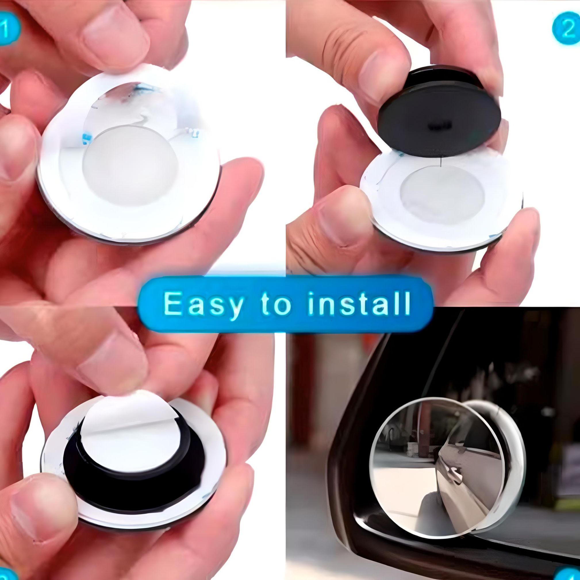 Espejo punto ciego HD 360 grados Rayoshop, con visión nocturna