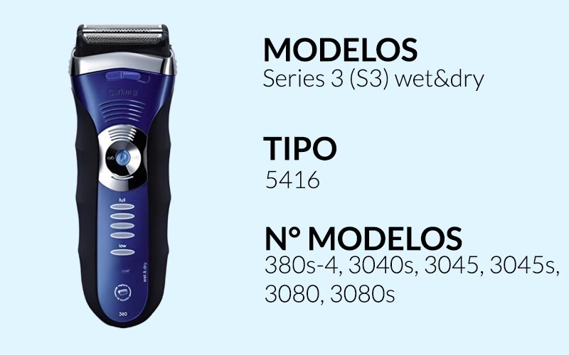 5416 Cuchilla Afeitadora Braun Series 3 (S3) wet&dry Rayoshop Chile