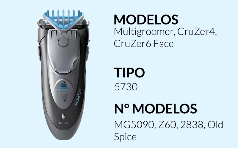 5730 Cuhillas Braun, Multigroomer, CruZer4, CruZer6 Face, Rayoshoo Chile