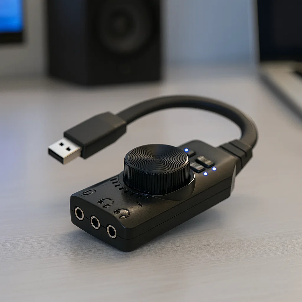 Adaptador USB para audífonos y micrófono 7.1 Rayoshop