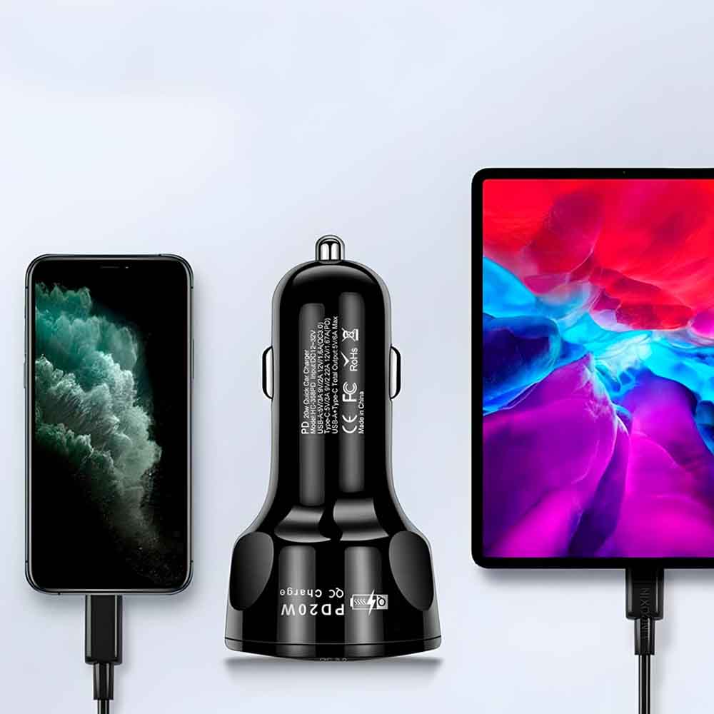 Rayoshop cargador auto 48W USB múltiples dispositivos