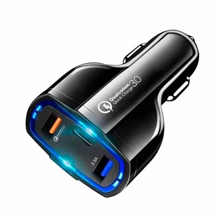 Cargador auto carga rápida 2xUSB USB-C rayoshop online