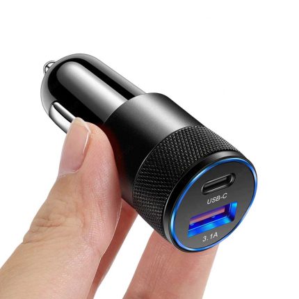 Cargador de auto USB y USB-C 18W EON, Rayoshop Chile