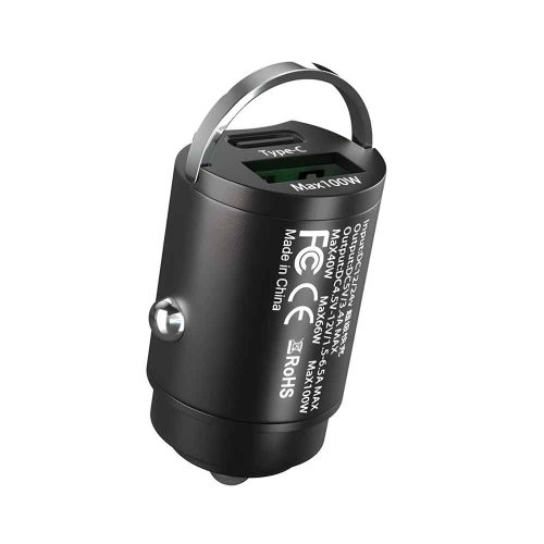 Cargador de auto USB 100W EON, carga rápida, Rayoshop.
