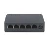Switch Extensor EON negro de 5 puertos RJ45, con conexión Gigabit de 1000 Mbps y formato compacto para ampliar la red en hogar u oficina.