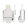 Adaptador lector tarjeta micro SD Lightning iPhone RayoShop, con una velocidad de transferencia de datos de hasta 120 MB/s.