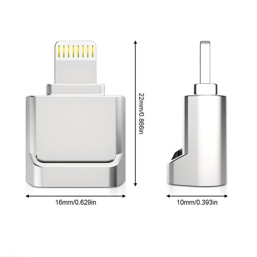 Adaptador lector tarjeta micro SD Lightning iPhone RayoShop, con una velocidad de transferencia de datos de hasta 120 MB/s.