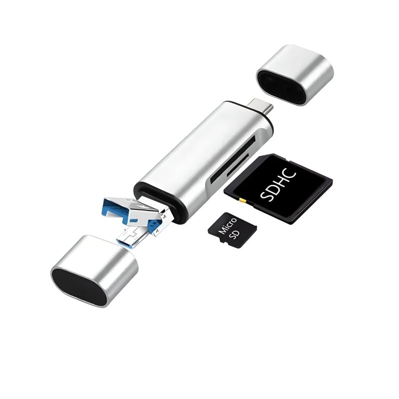 Lector de tarjetas USB tipo C y micro USB RayoShop, con una velocidad de transferencia de datos de hasta 5 Gbps.