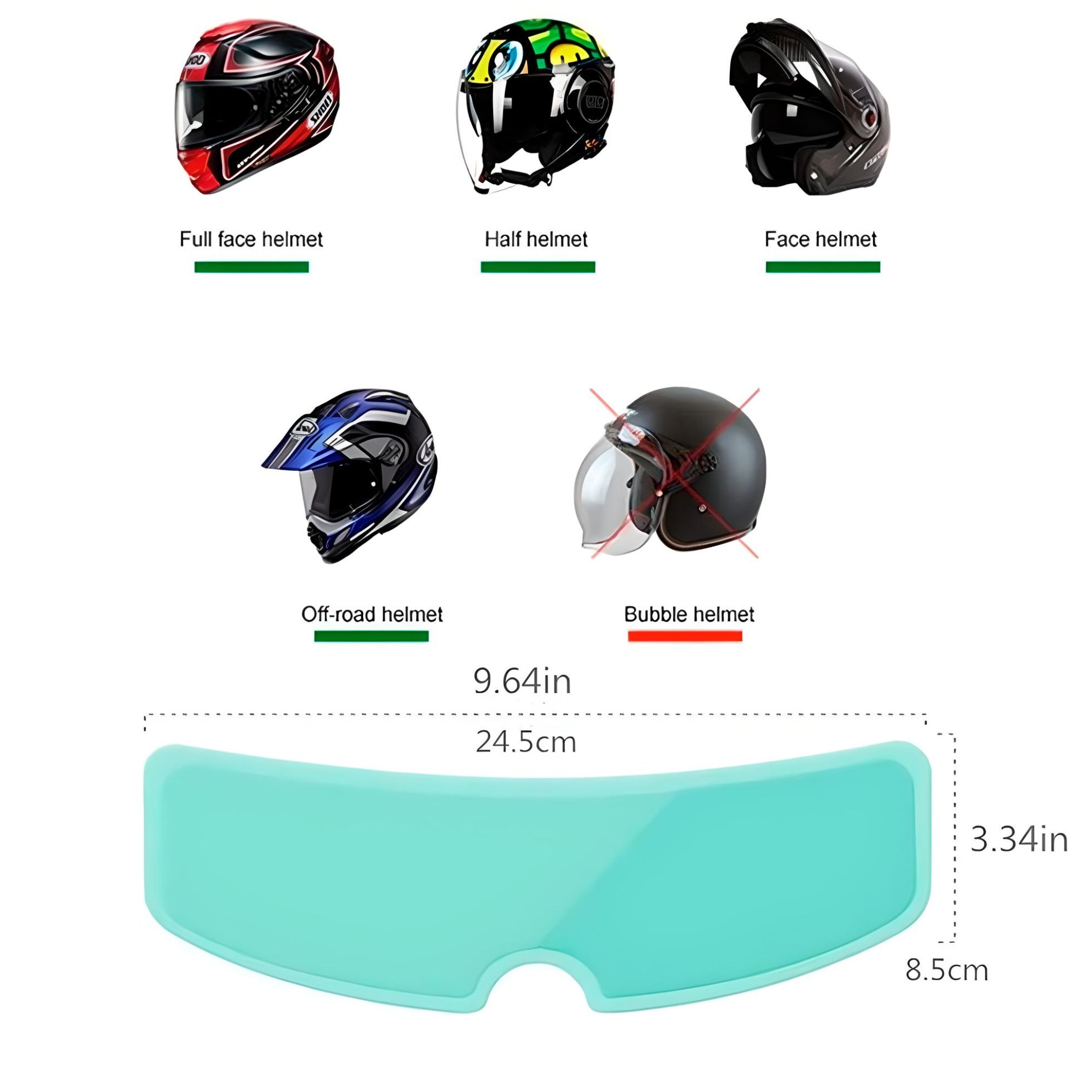 Pinlock Universal anti lluvia para casco de moto Rayoshop. Disfruta de una conducción segura y cómoda en cualquier condición meteorológica.