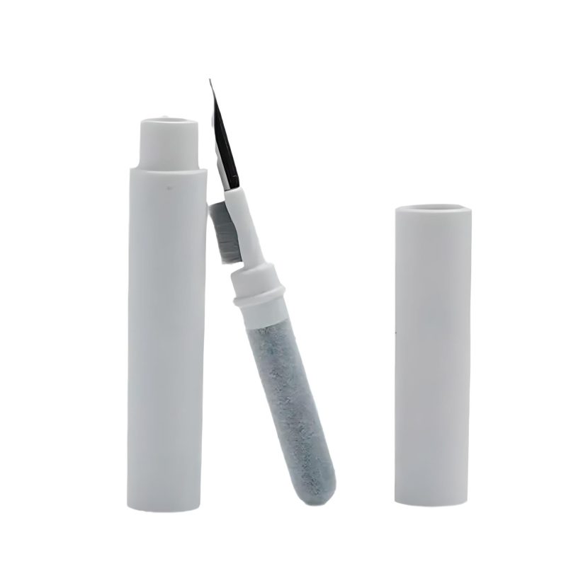 Kit de limpieza para auriculares blanco 2 piezas, con solución de limpieza.