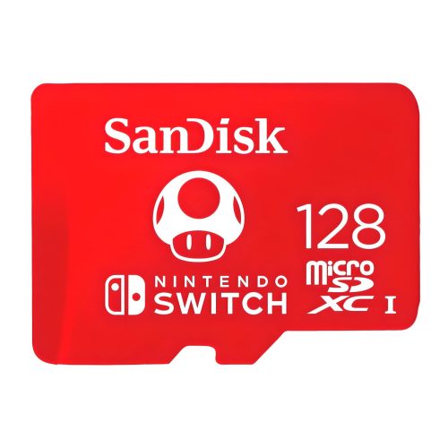 Tarjeta MicroSDXC SanDisk 128GB, compatible con Nintendo Switch.