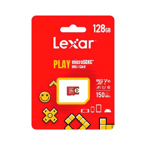 Amplía tus posibilidades con la tarjeta micro SD Lexar Play de 128GB en Rayoshop, capacidad para tus aventuras digitales.